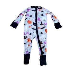 Little Sleepies Halloween Pajamas 3-6 Months Bamboo Viscose Footed Romper